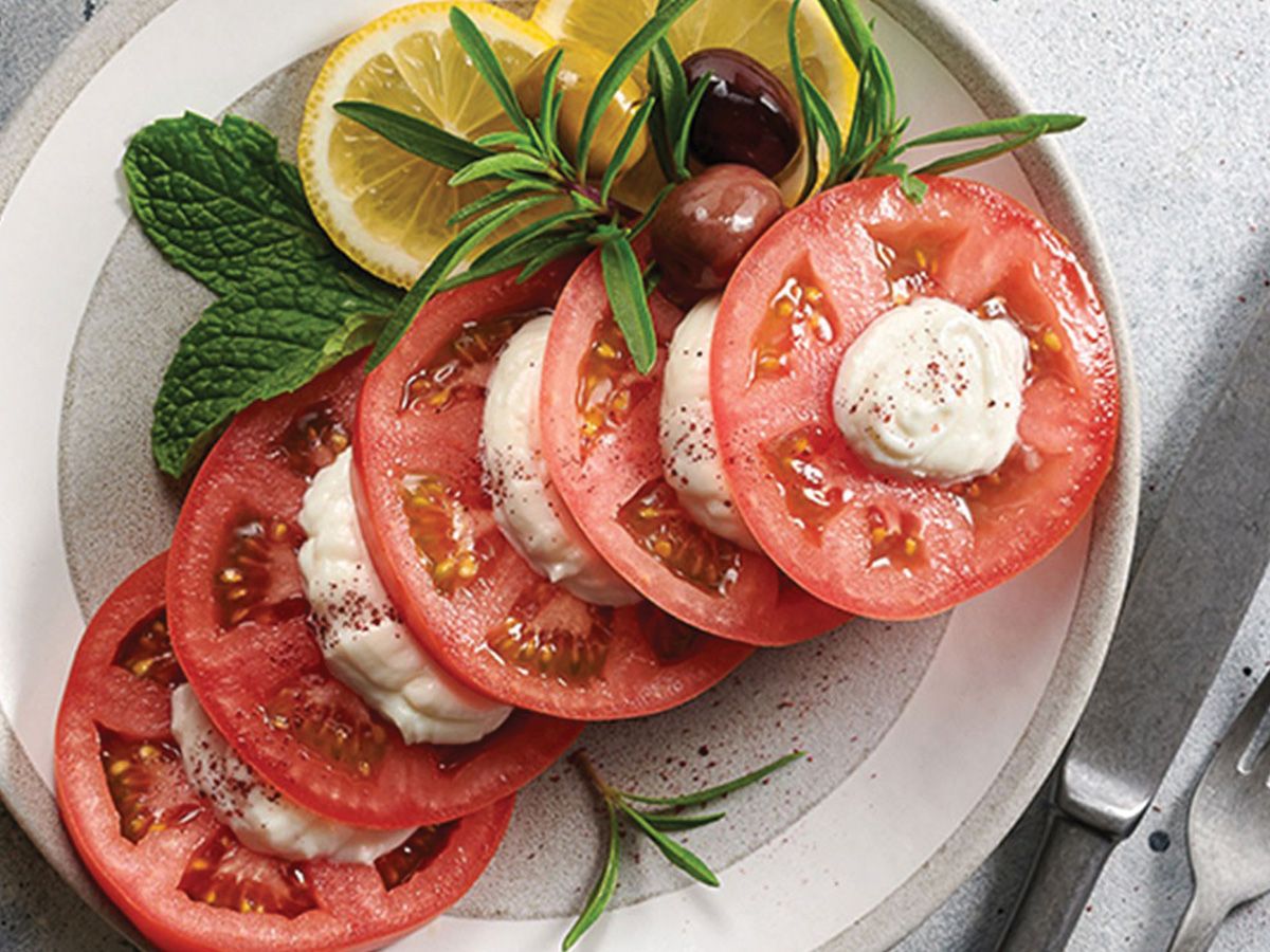 Tomato slices with Garlic