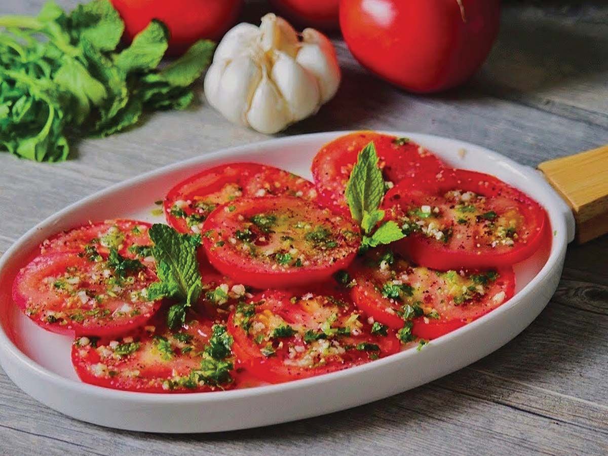 Marinated tomato salad