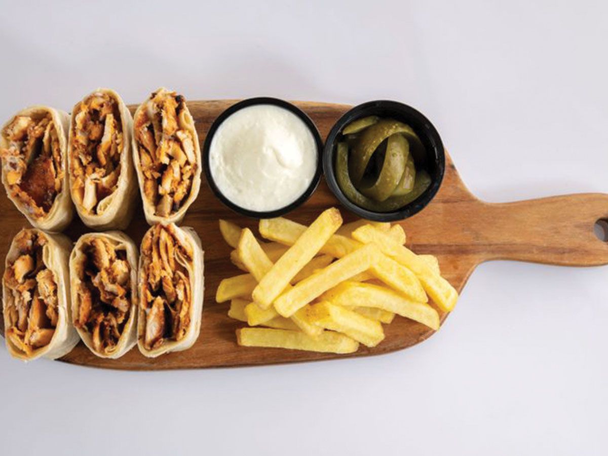 Family shawerma meal