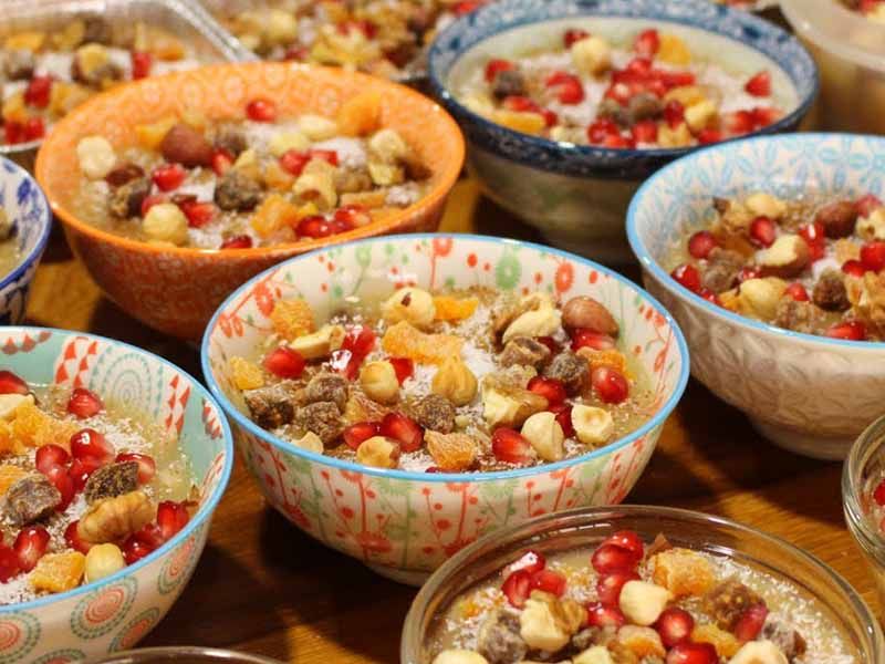 Ashura With Ice Cream And Fruits