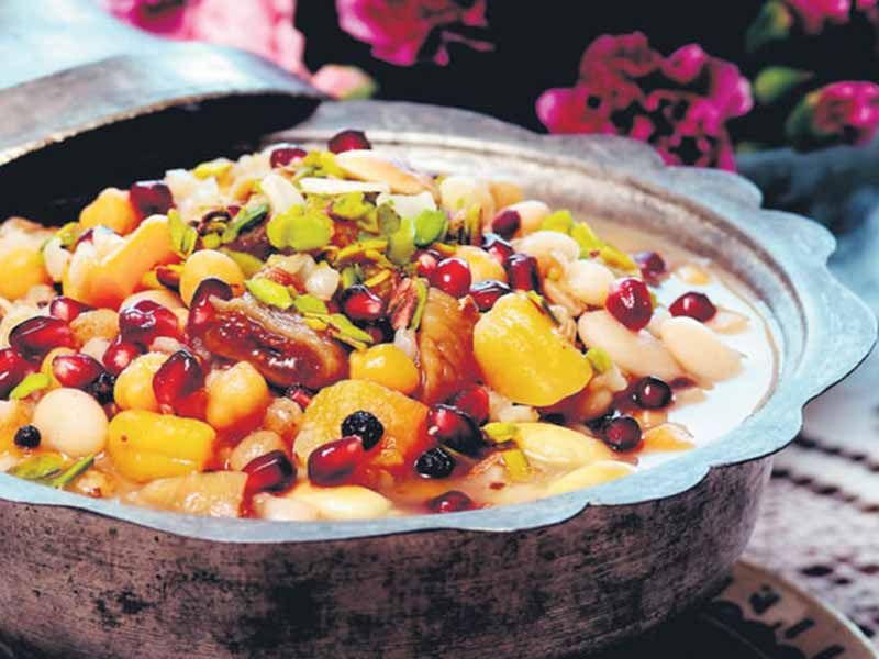 Ashura With Fruit Salad