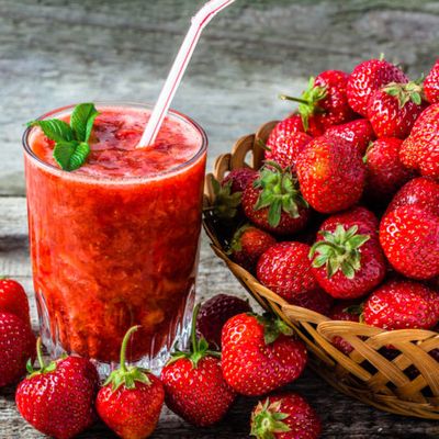 Strawberry Juice With Strawberry Pieces