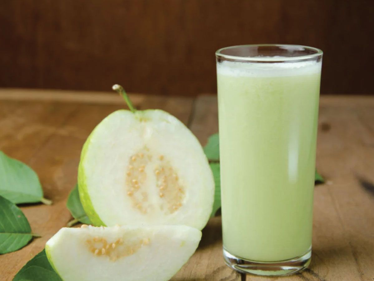 guava ice mint cocktail