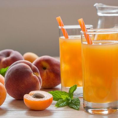 Fresh peach juice