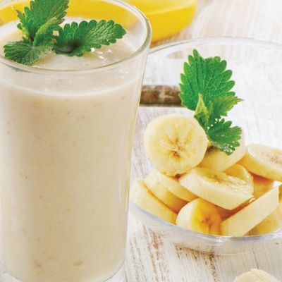 Fresh Banana With Milk Juice