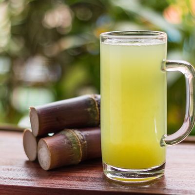 Sugarcane With Qeshta And Honey Juice