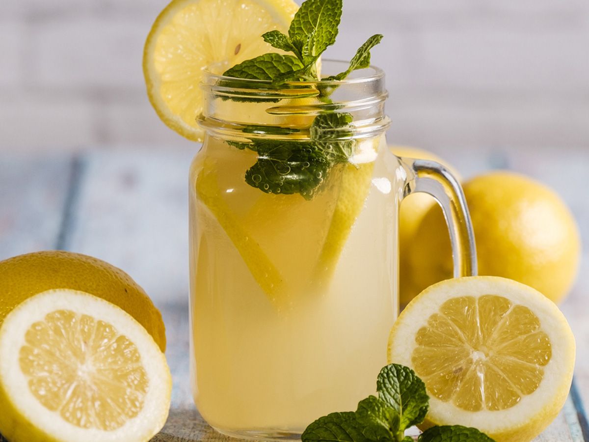 Lemon with mint
