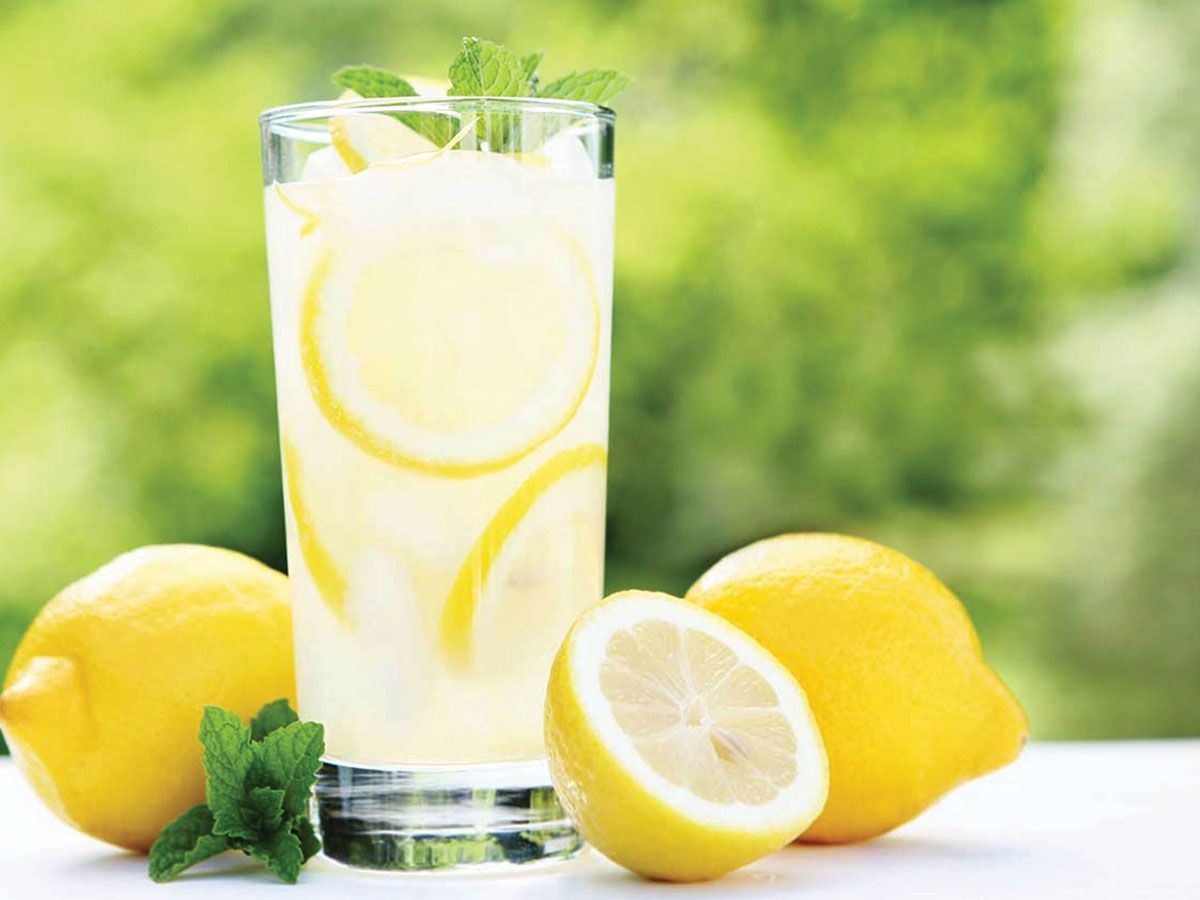 Fresh mint lemon juice