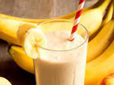 Banana And Milk Juice
