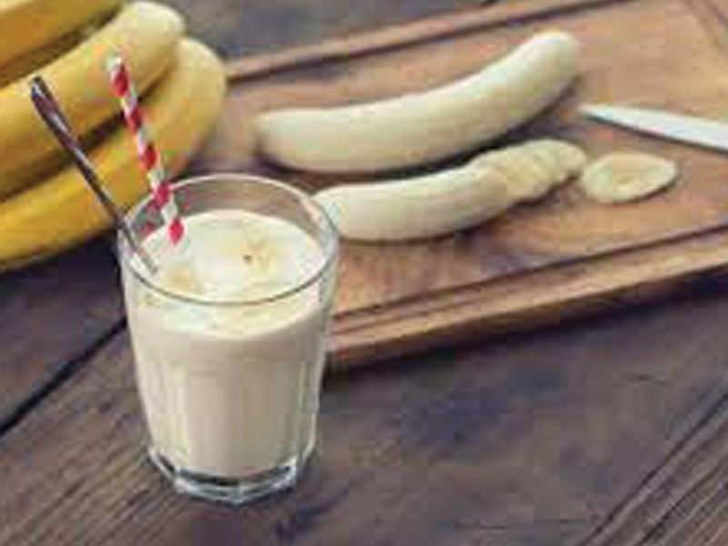 Banana With Milk Juice