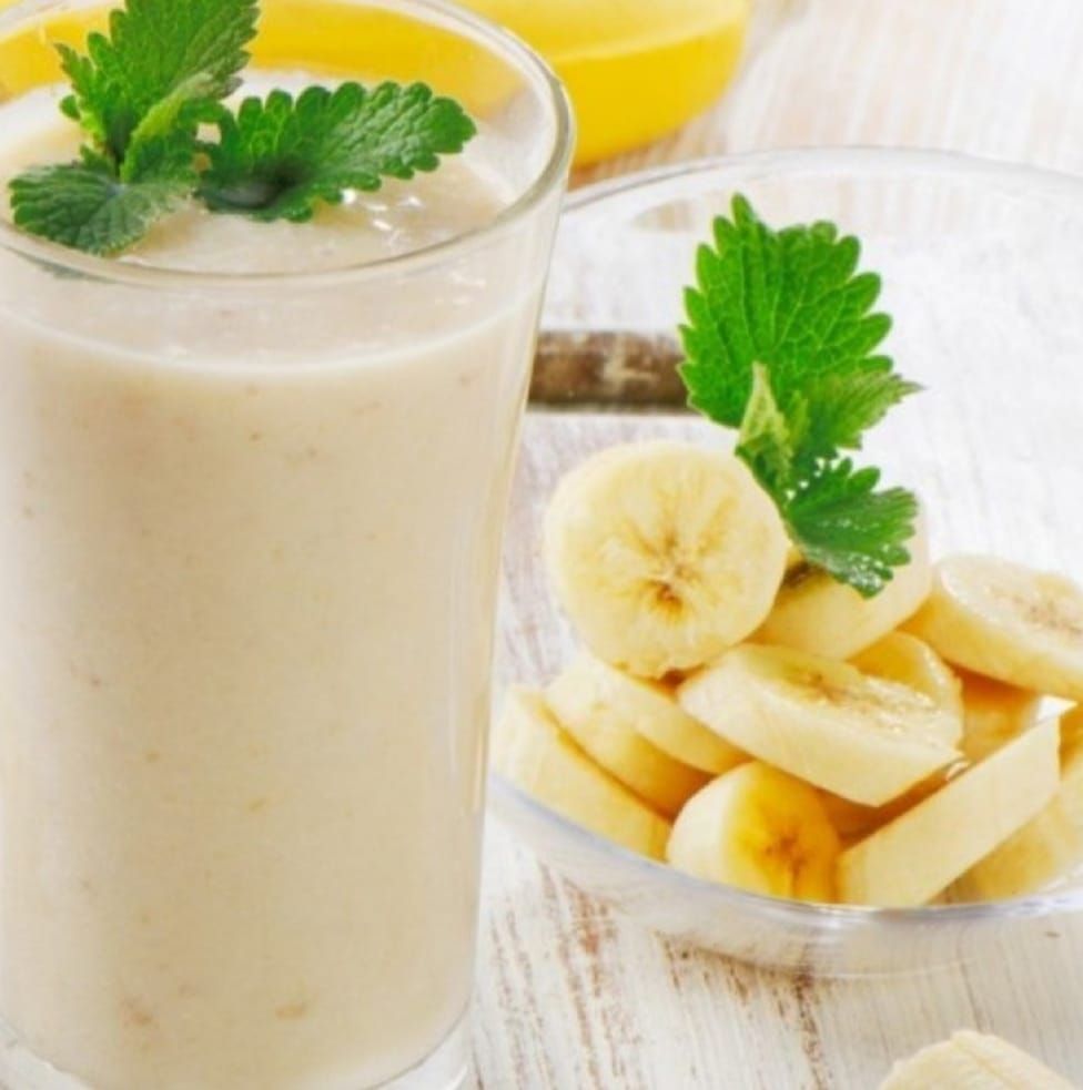 Banana And Milk Juice