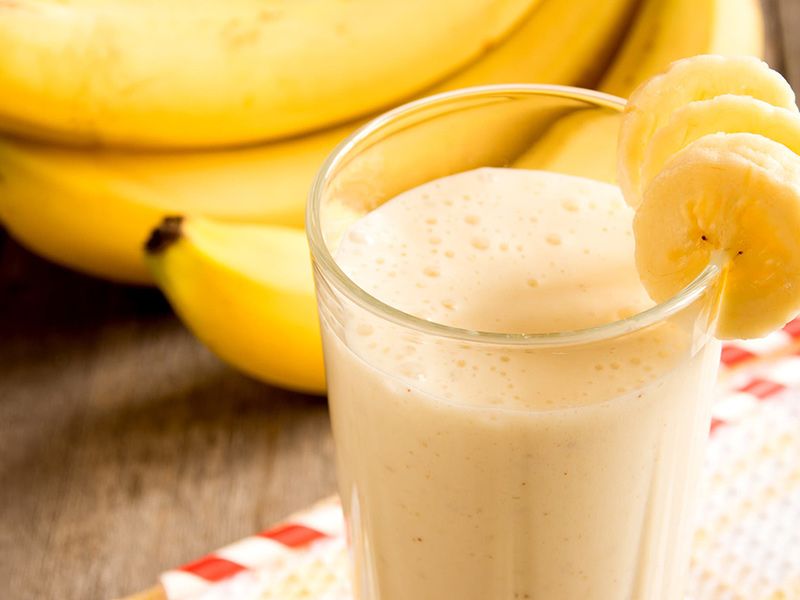 Banana With Milk Juice