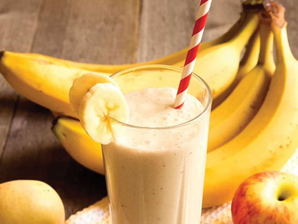 Fresh banana milk juice