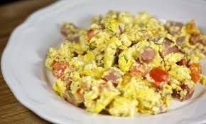 Omelette With Hot Dog Box