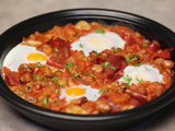 Foul with omelette eggs box