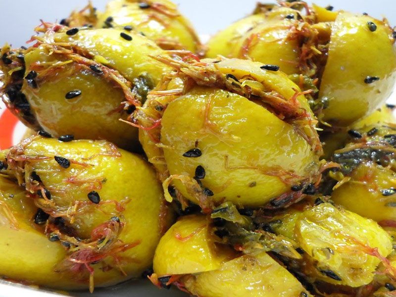 Pickled Lemons With Safflower Box