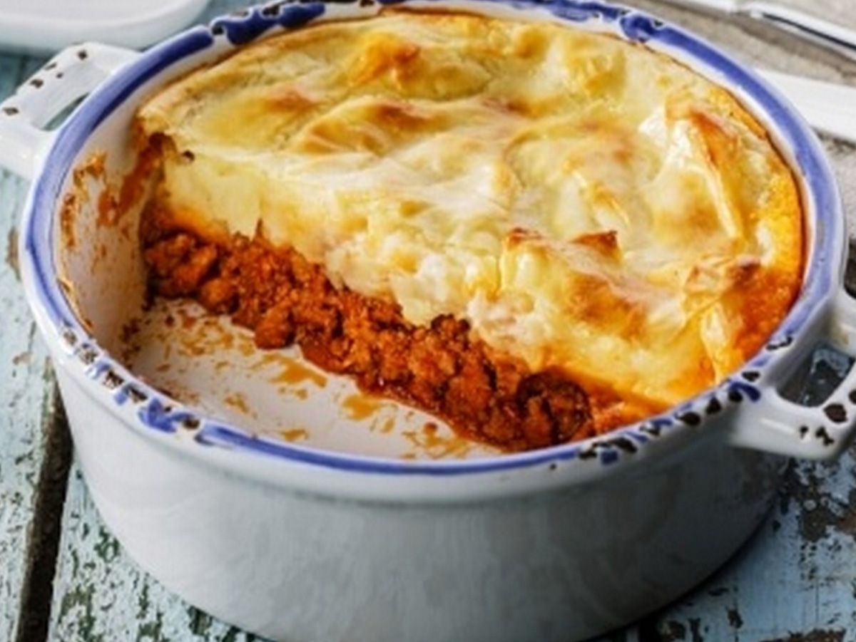 Purée with meat box