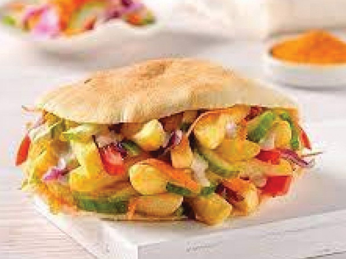 Sesame paste and salad farm Potatoes Sandwich