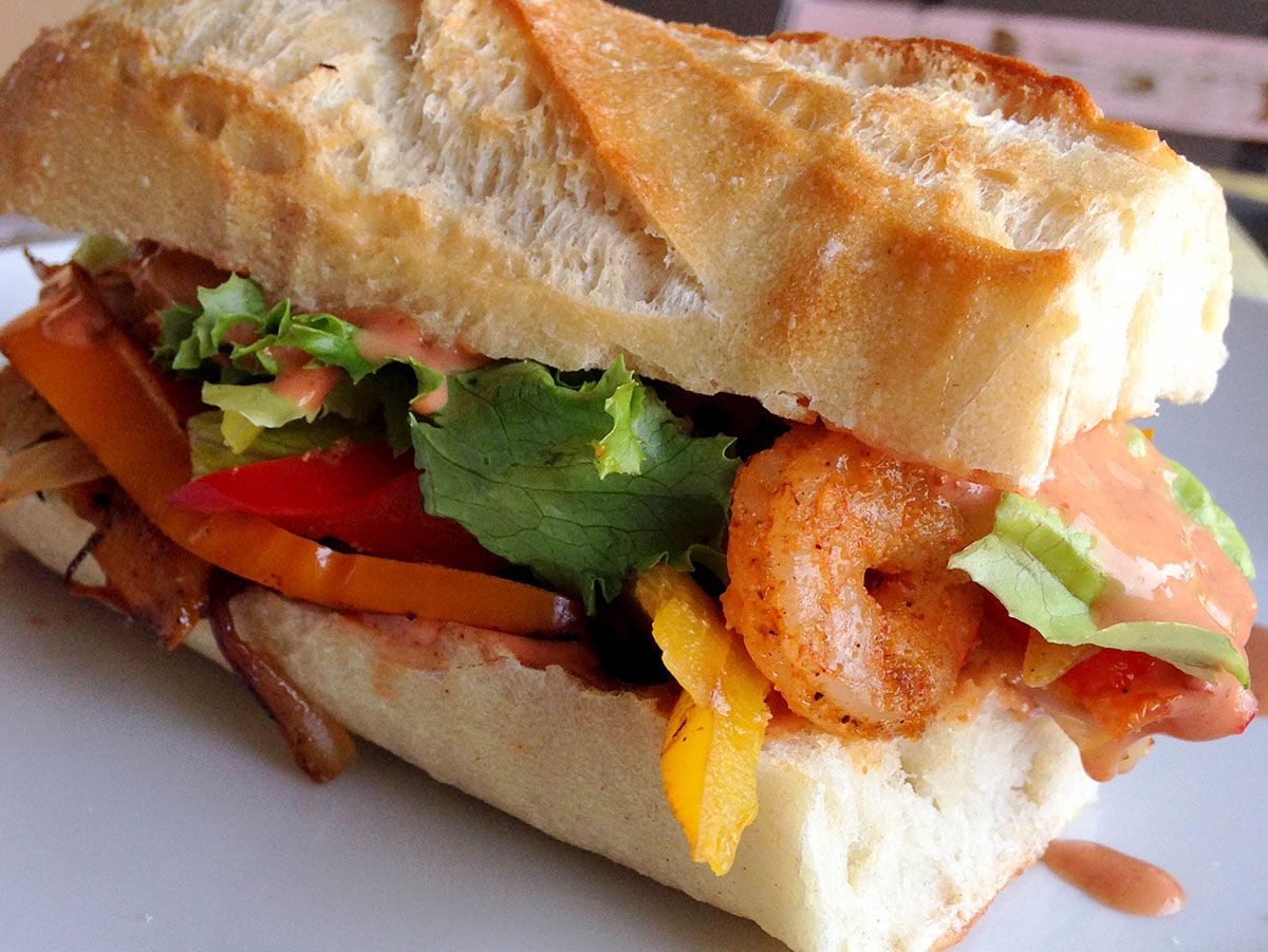 Shrimp Fajita Sandwich