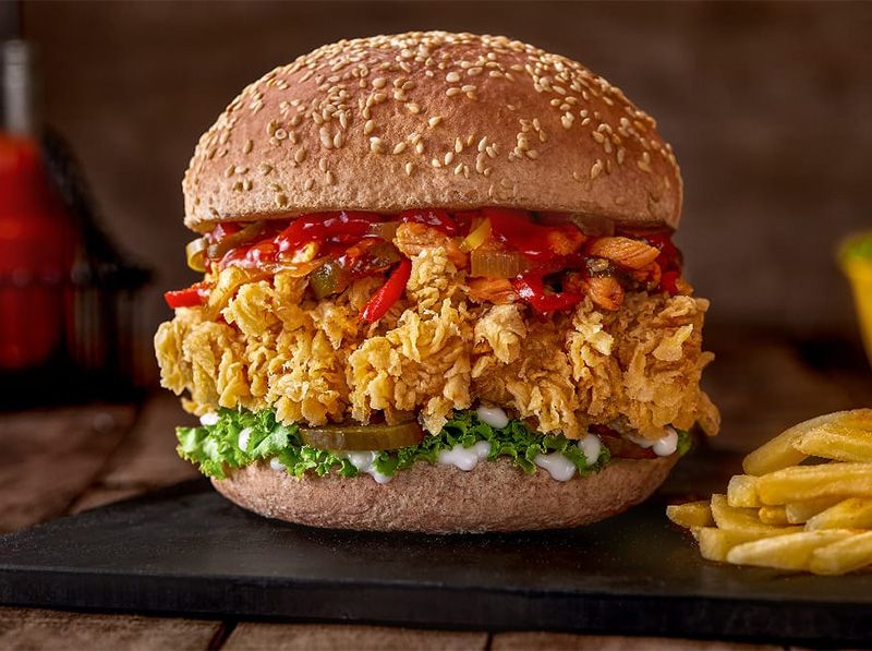 Crispy Chicken With Fajita Sandwich