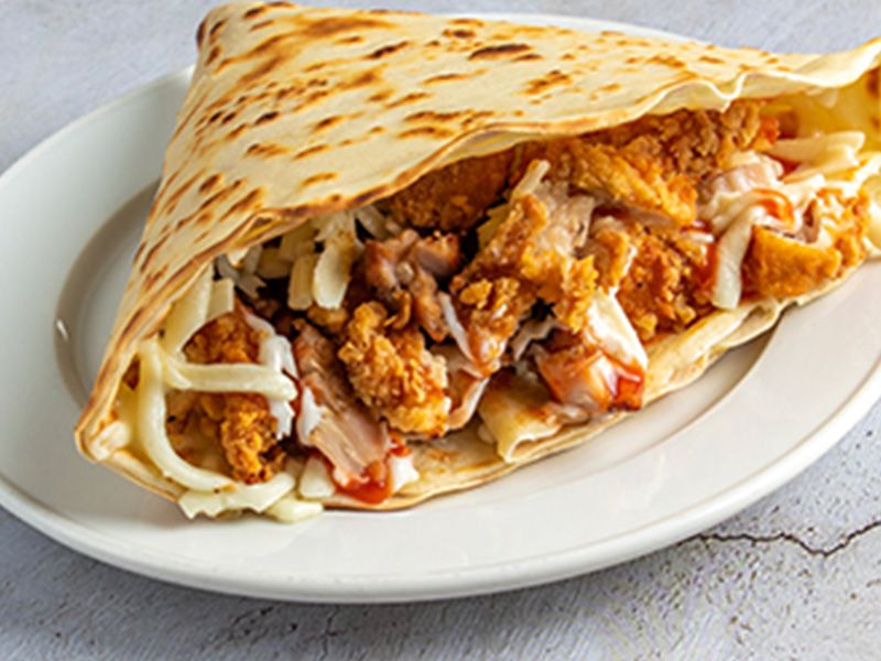 Chicken fajita crepe