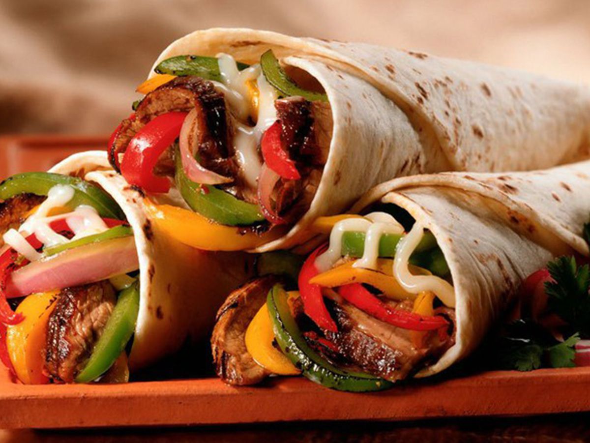 Meat fajita sandwich