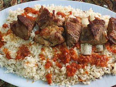 Fatteh With Fried Meat