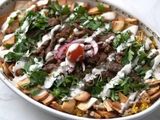 Meat shawerma fatteh Platter