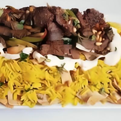 Medium Shawarma Meat Fatteh