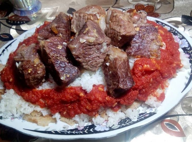 Meat Fattah With Vinegar And Garlic