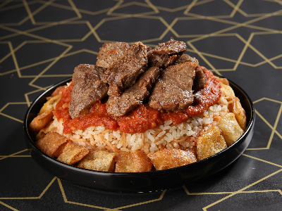 Fatteh with meat