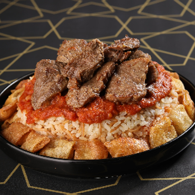Fatteh with meat