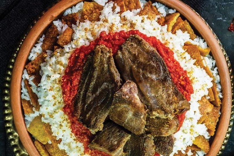 Muhammara Meat Fatteh