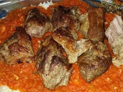 Fatteh With Fried Meat