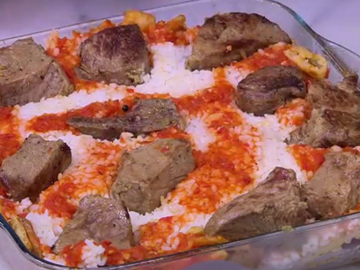 Fatteh with meat