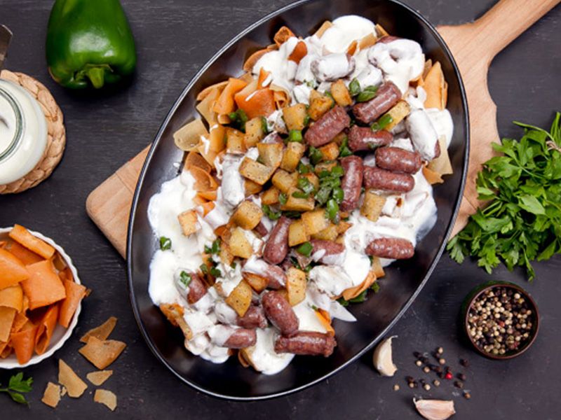 oriental sausage fatteh