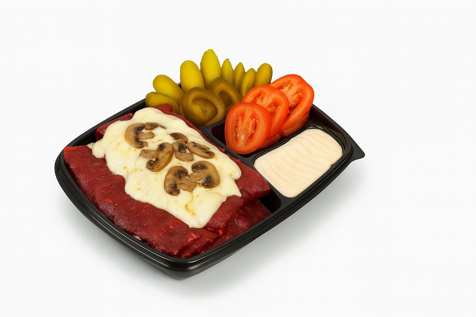 Shawarma Sausage with Mozzarella and Mushrooms