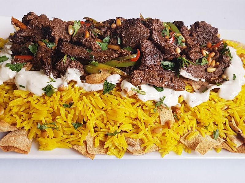 La3'awees Meat Shawarma Fatteh