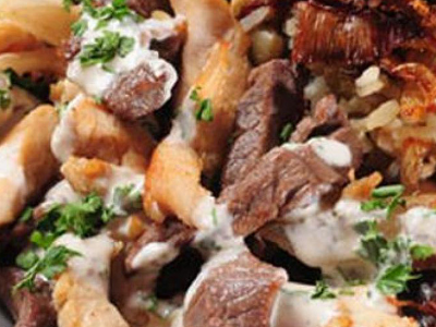 Mix Shawerma Meat And Chicken Fatteh
