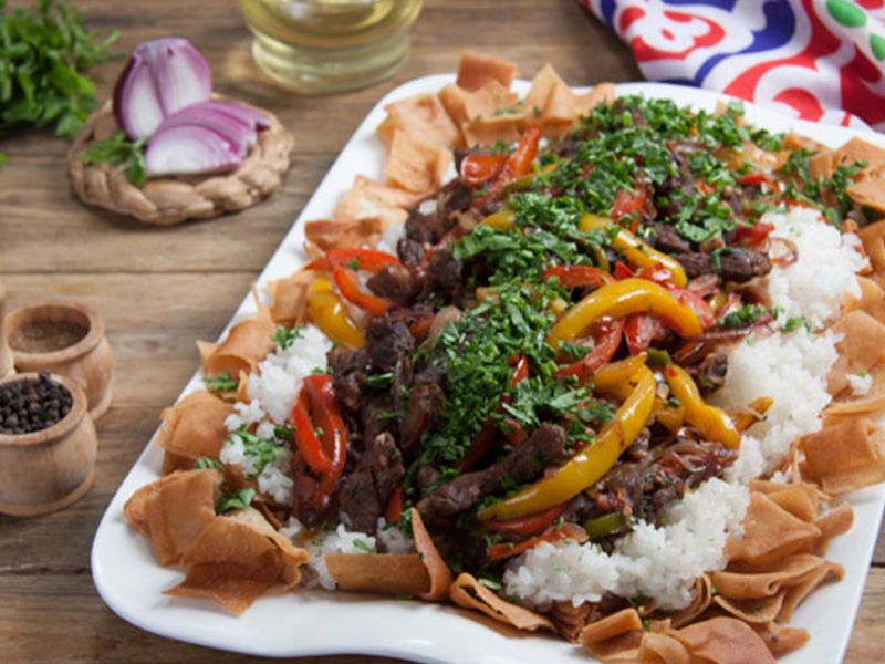 Chicken Fajita Fatteh