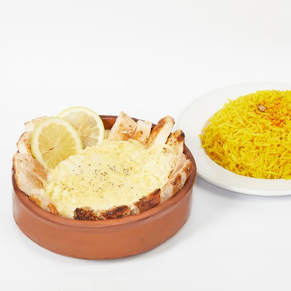 Shish With Cream And Mozzarella Cheese Pottery