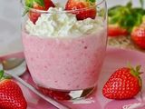 Strawberry vanilla frappe