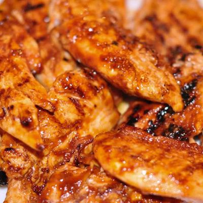 Chicken breast meal with barbecue sauce
