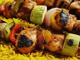 Shish chicken with basmati rice