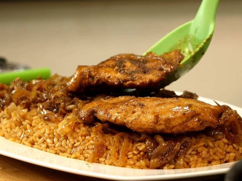 Half Boneless Chicken With Rice