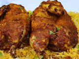 Grilled chicken with kabsa rice