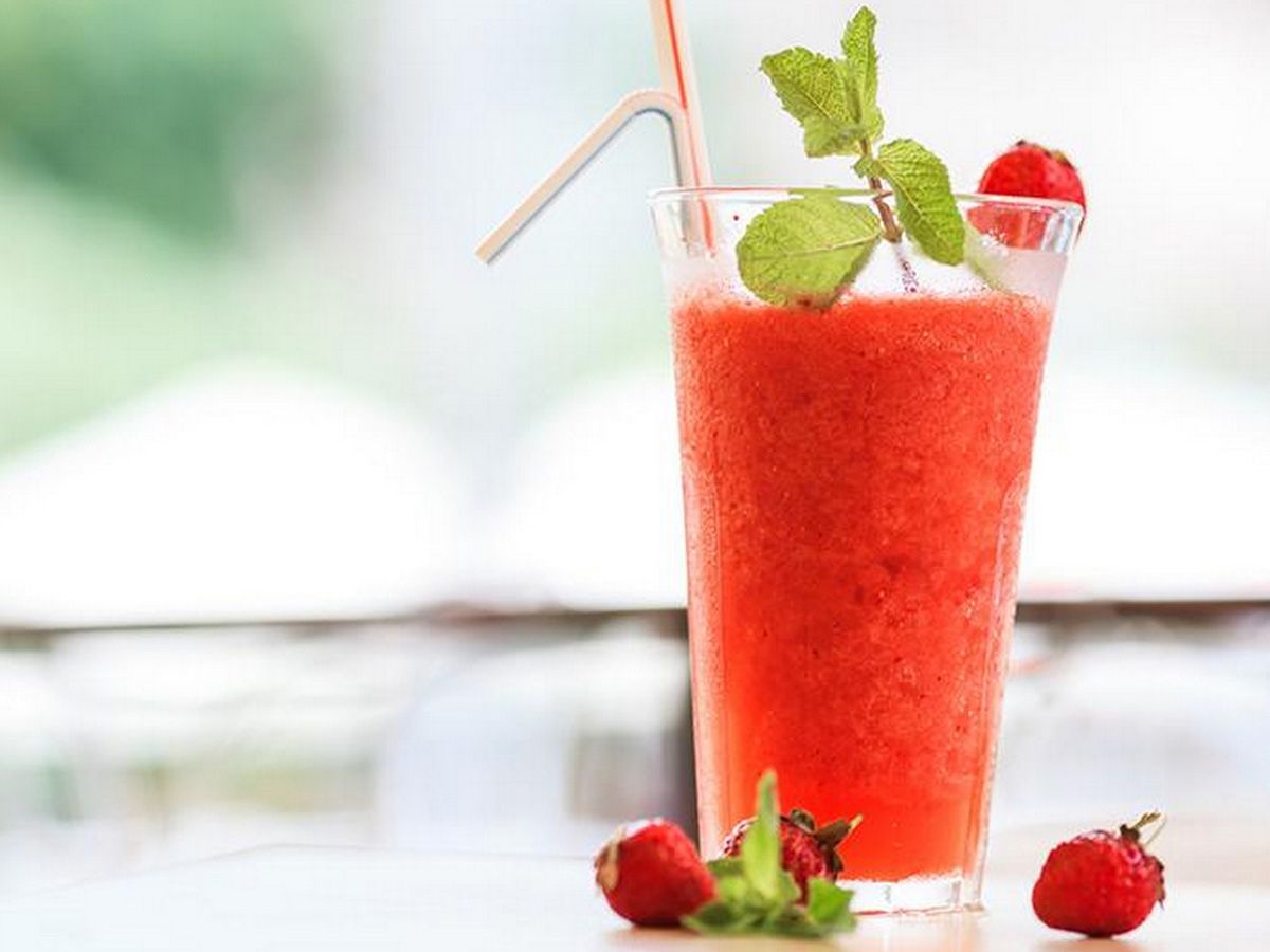 Natural strawberry juice