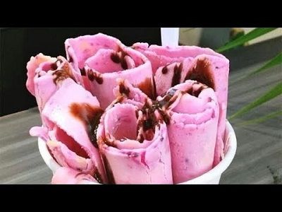 Strawberry Roll Ice Cream