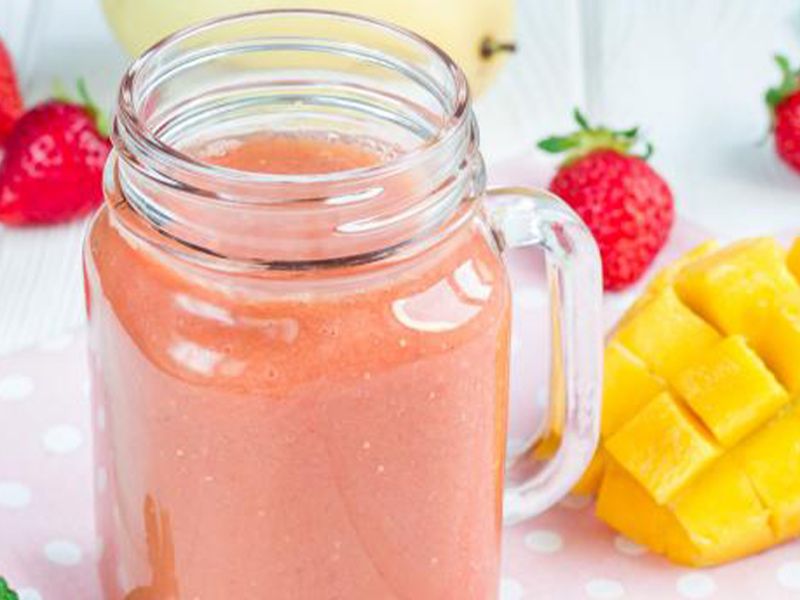 Strawberry With Banana Juice