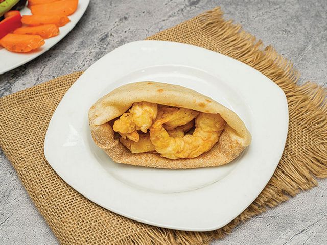 Fried shrimp Baladi sandwich